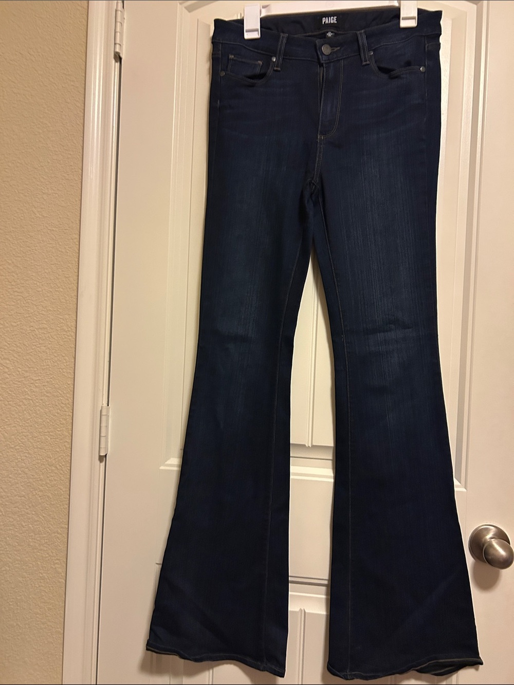 PAIGE Indigo Flared High-Rise Jeans